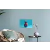 Ananas - Regenboog - Blauw - Popart Muursticker klein -plant