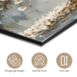 Boom - Bloemen - Wit - Natuur - Kunst aluminium wit klein -closeup_DE