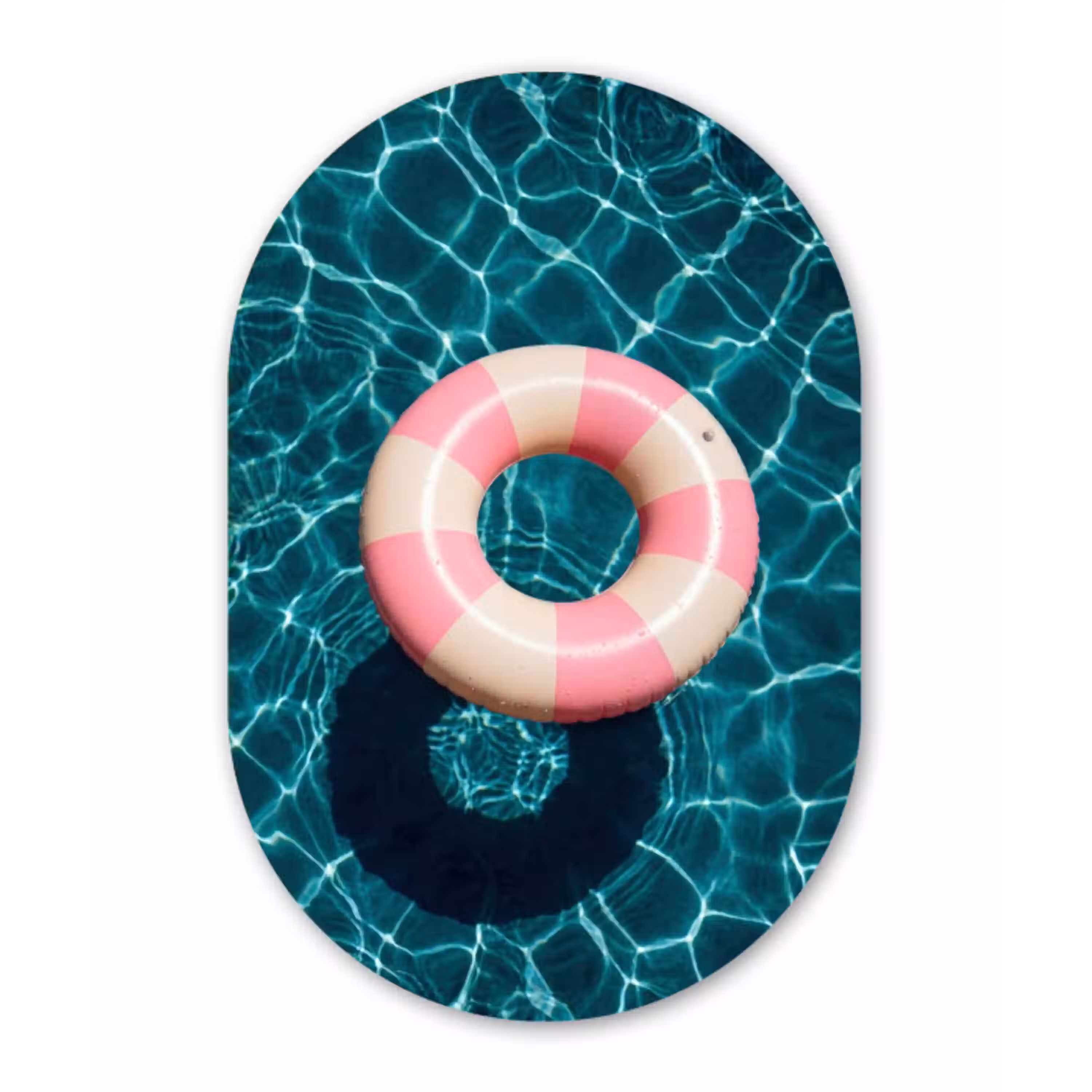 Drijvend - Zwemband - Water Wandcirkel Ovaal Aluminium middel -3d