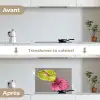 Planten - Anthurium - Groen - Roze keuken achterwand spatscherm klein -voor_na_FR