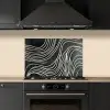 Lijnen - Patroon - Abstract - Wit keuken achterwand spatscherm klein -sfeer1