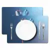 Blauw - Bloem - Glazen - Sierlijk Placemat vinyl groot -zzsfeer2_Kitchenyeah-website