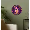 Kever - Felgekleurd - Bloemen - Bladeren Wandcirkel kunststof plaat 5mm dik klein -sfeer3
