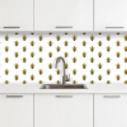 Bijen - Tijdloos - Wit keuken achterwand 2 middel 871 -3d