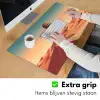 Luchtballon - Woestijn - Zonsondergang - Blauw Muismat XXL klein -sfeer3
