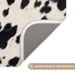 Patroon - Vacht - Zwart - Wit Badmat klein -USP_AntislipDE