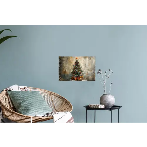 Kerstboom - Vintage - Kerst - Cadeau Muursticker klein -plant