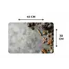 Winter - Kerst - Beton - Dennenappels Placemat vinyl groot -specs