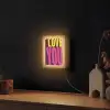 Love - Tekst - Roze - Valentijn Light Box met kabel (Wandlamp) klein -sfeer1