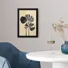 Zwart - Bladeren - Strepen - Minimalistisch fotolijst zwart zonder passe partout klein -sfeer4