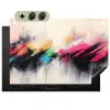 Dynamisch - Abstract - Kleurrijk - Zwart Inductie beschemer met haakjes klein -3d