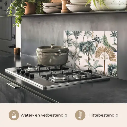 Bladeren - Monstera - Jungle - Tropical keuken achterwand spatscherm klein -usp_NL