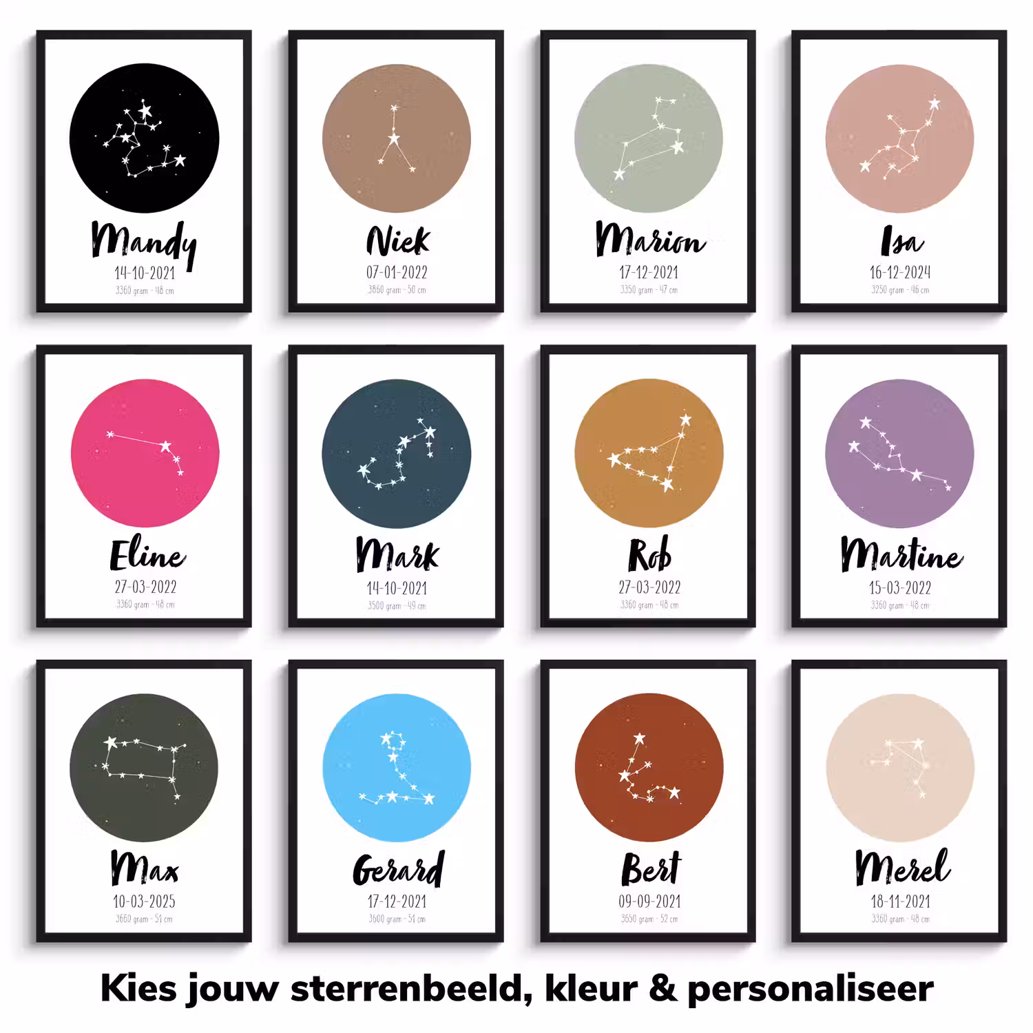 Geboorteposter Sterrenbeeld