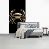 Goud - Krab - Dieren - Zwart fotobehang vinyl groot -slaapkamer
