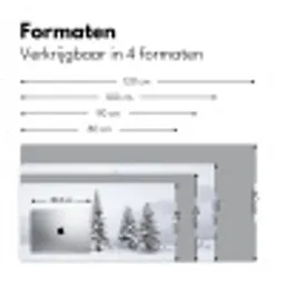 Fijnsparren - Sneeuw - Winter - Landschap - Stilte Muismat XXL klein -sfeer5