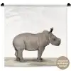 Neushoorn - Dieren - Kinderen - Jongens - Meisjes Wandkleed katoen klein -t3d_DE