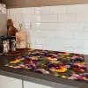 Warm - Patroon - Penseel - Viooltjes Inductie beschermer vinyl 3mm klein 276 -sfeer3