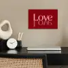 Love - Spiegeling - Rood poster papier klein -sfeer1