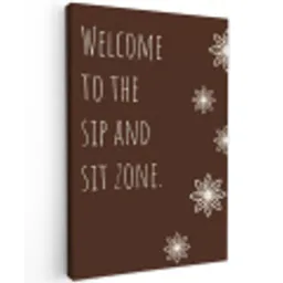 Bruin - Quote - Bloemen - Zomer Tuinposter op houten frame 2 cm dik klein -3d