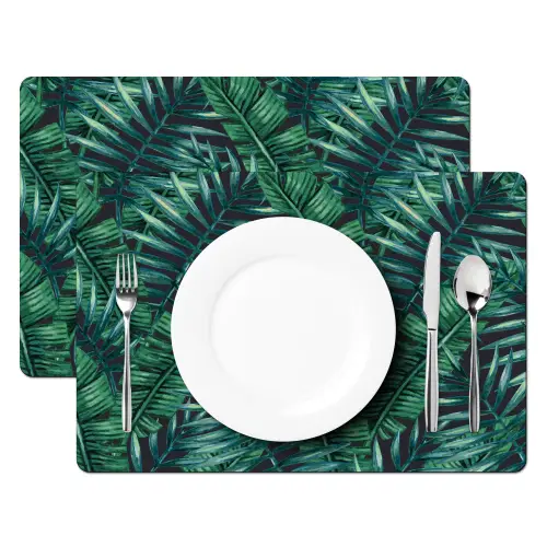Jungle - Bladeren - Tropical Placemat vinyl groot -zzsfeer2_Kitchenyeah-website