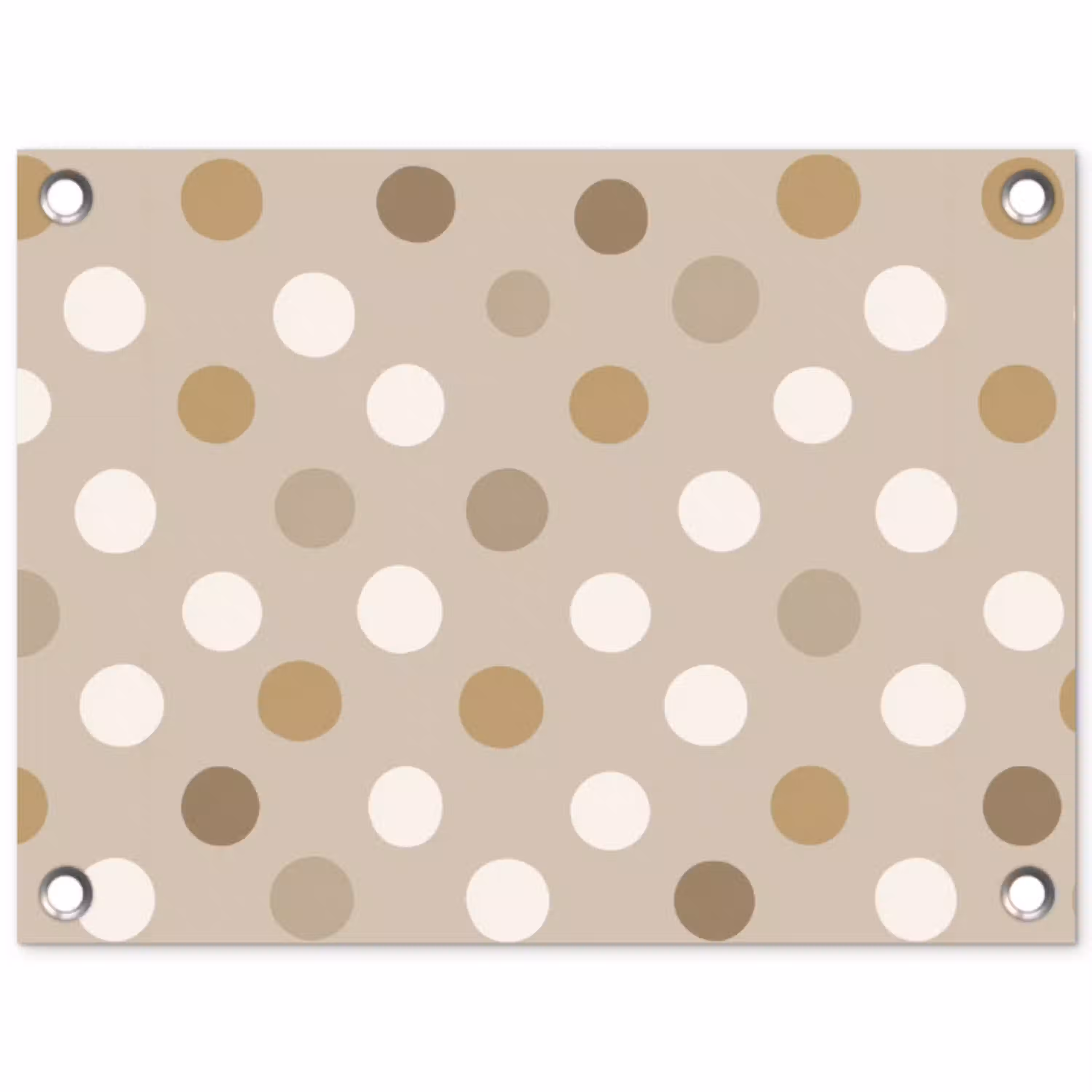 Polka - Dots - Beige tuinposter los doek klein 239 -3d