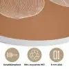 Sinaasappel - Getekend - Bladeren - Bruin Akoestische PET Vilt - Rond klein -closeup_DE