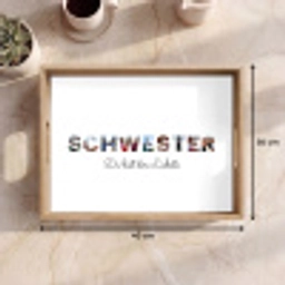 Schwester - Buchstaben-Collage Dienblad Rechthoek middel -USP_Formaat
