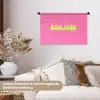 Roze - Groene bonjour - Organisch Wandkleed katoen klein -tsfeer1_DE