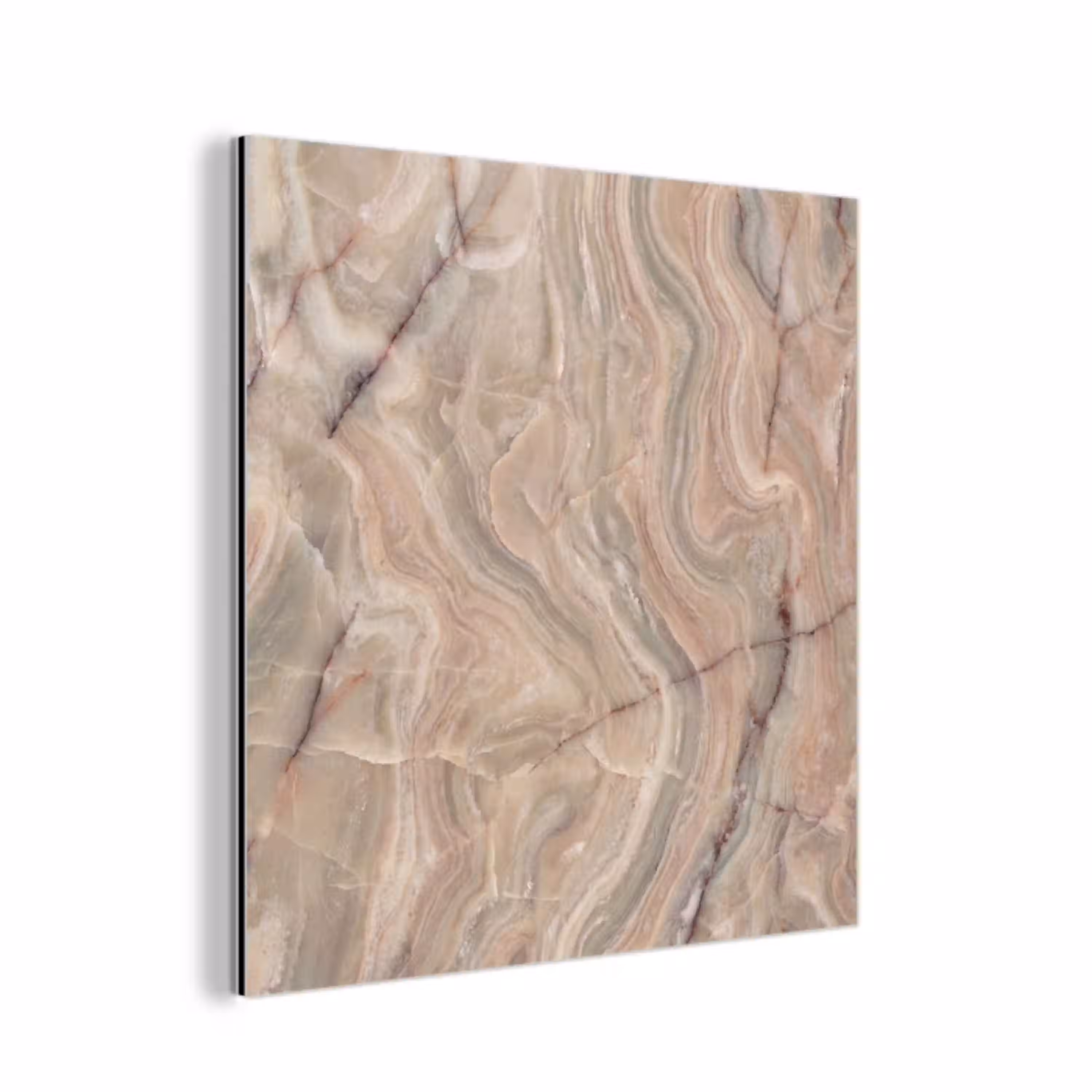 Marmer - Patroon - Abstract - Beige - Groen aluminium wit klein -3d