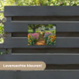 Kleurrijk Tuinpad tuinposter los doek klein -sfeer3