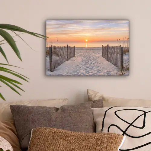 Zonsondergang - Strand - Zand canvas 2cm klein -sfeer1