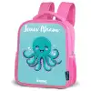 Octopus - Water - Blauw Kinderrugzak - Roze middel -schuin