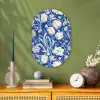 Bloemen - Delfts Blauw - Patroon - Tulp Wandcirkel Ovaal Forex klein -sfeer2