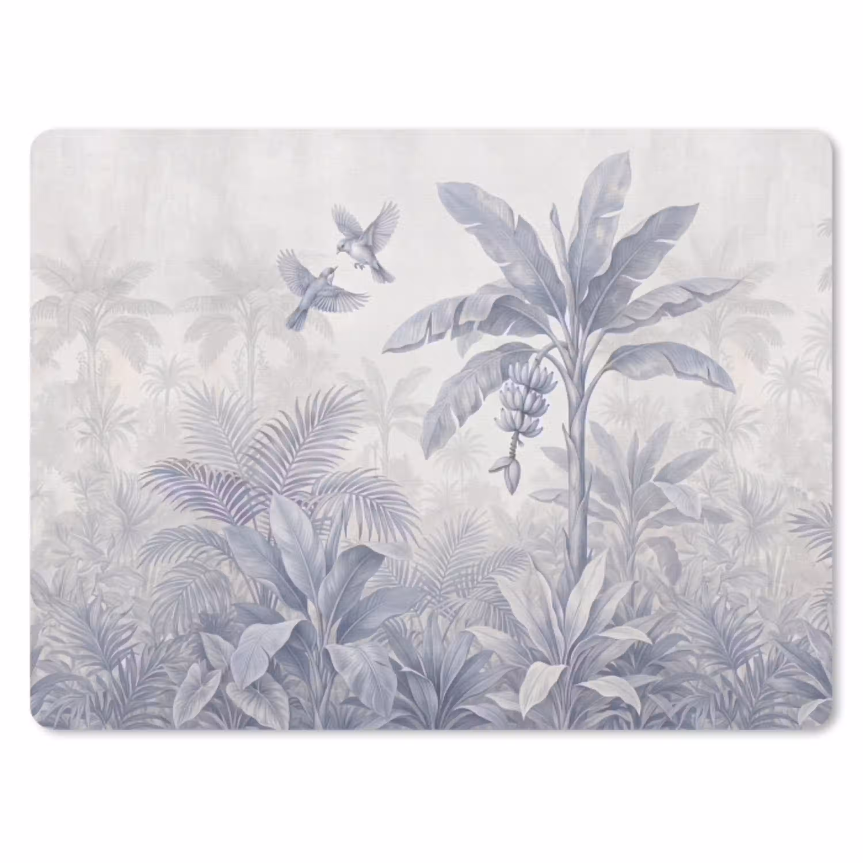 Natuur - Vogel - Jungle - Illustratie - Blauw muismat rubber klein -3d