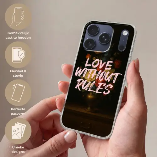 Liefde - Modern - Bloemen Telefoonhoesje iPhone 17 Pro klein -sfeer3_NL