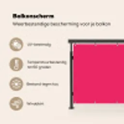 Karmijn - Kleuren - Palet - Roze Balkonbeschermer Duitsland klein 596 -specs_NL
