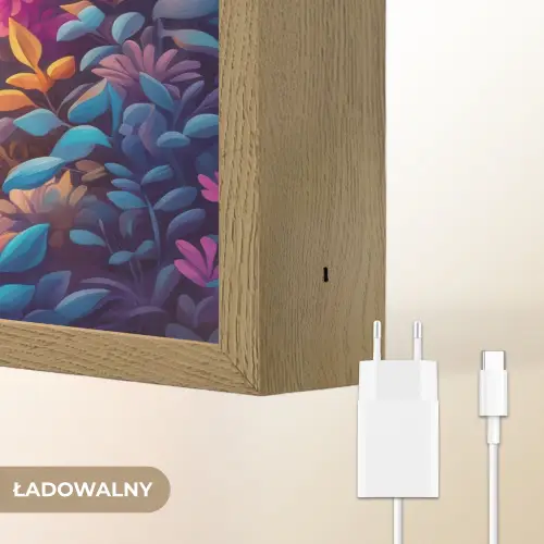Paard - Hert - Sprookjesbos - Paars Light Box met batterij (Wandlamp kind) middel -USP_websiteoplaadbaarNL