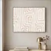 Decoratief - Labyrint - Beige Textielframe zwart klein -sfeer2
