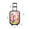 Kitten met regenboog en bloemen Kinderkoffer - Zwart klein -productfoto_formaten