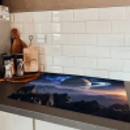 Fantasy - Kosmos - Landschap Inductie beschermer vinyl 3mm klein -sfeer3
