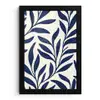 Bladeren - Klimop - Donkerblauw fotolijst zwart zonder passe partout klein -3d