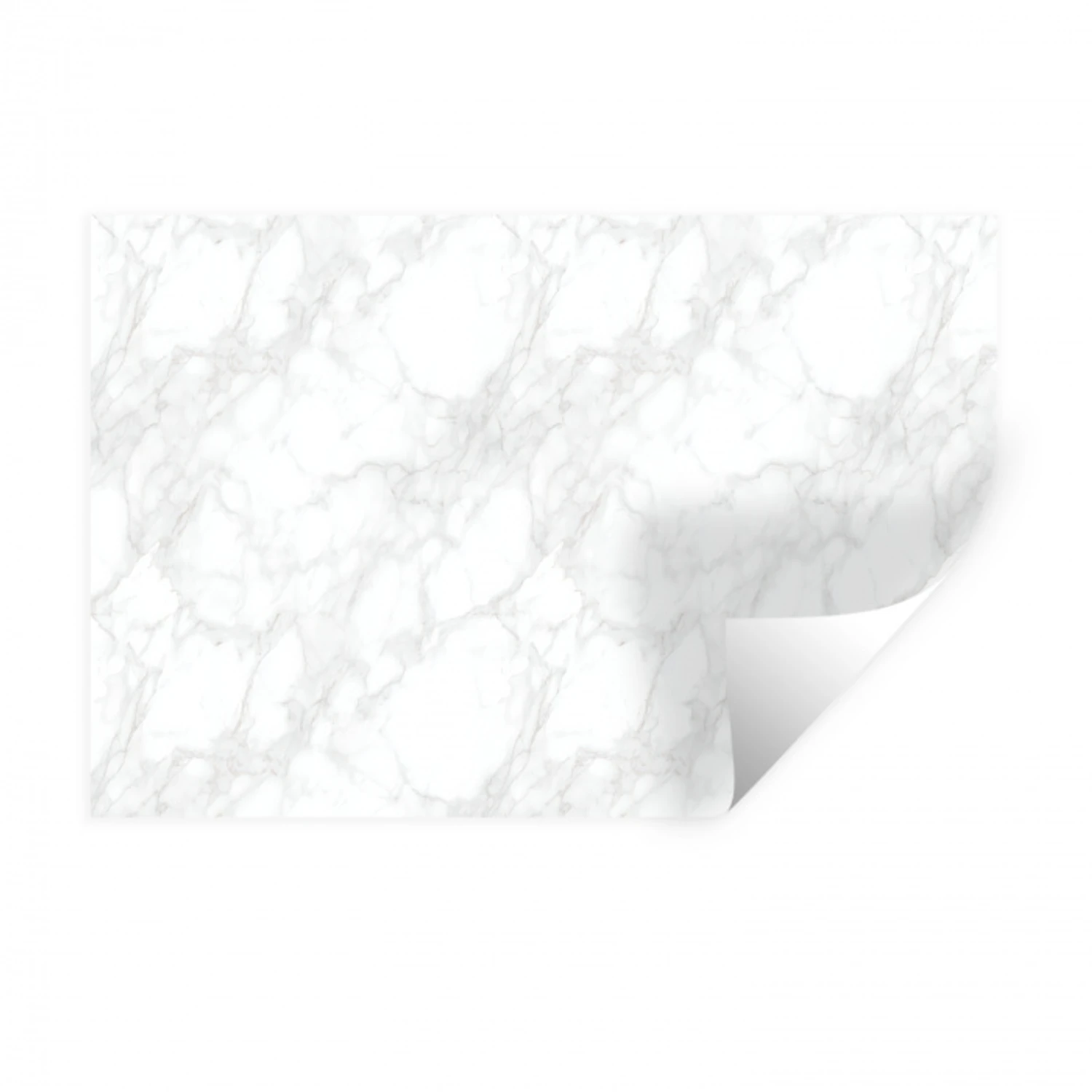 Minimalistisch - Wit - Grijze aders Muursticker klein 286 -3d