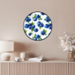 Bessen - Patroon - Blauw Fotolijst rond zonder passe partout klein 856 -sfeer3