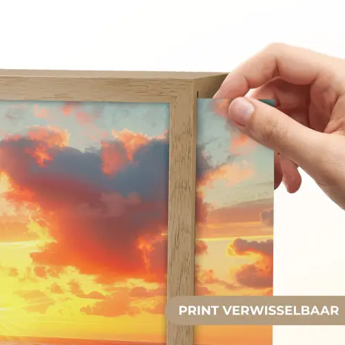 Vuurtoren - Zonsondergang - Duinen - Horizon Light Box met batterij (Wandlamp) middel -USP_websiteprintNL