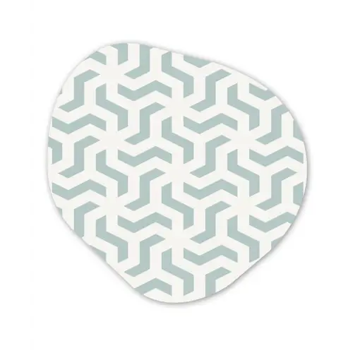 Patronen - Abstract - Groen - Geometrie Wandcirkel Organisch Forex 3mm klein 629 -3d