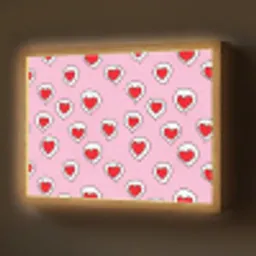 Hartjes - Patroon - Rood Light Box met batterij (Wandlamp) middel 907 -z3d_website