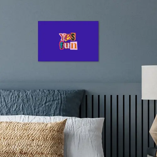 Yes fun - Kleurrijk - Collage-stijl poster papier klein -sfeer2