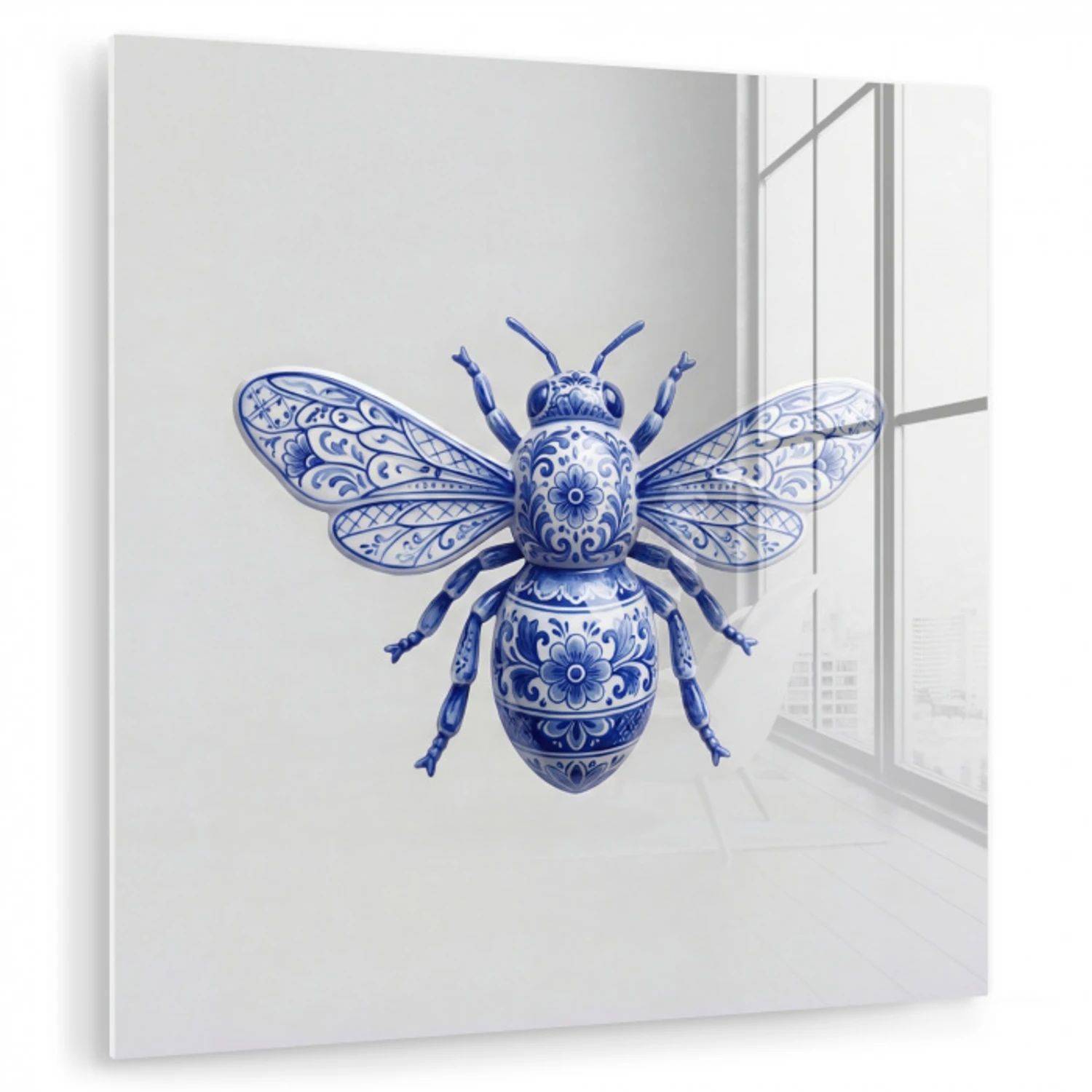 Bij - Modern - Delfts - Blauw plexiglas 5mm klein -zzzproduct_nieuw