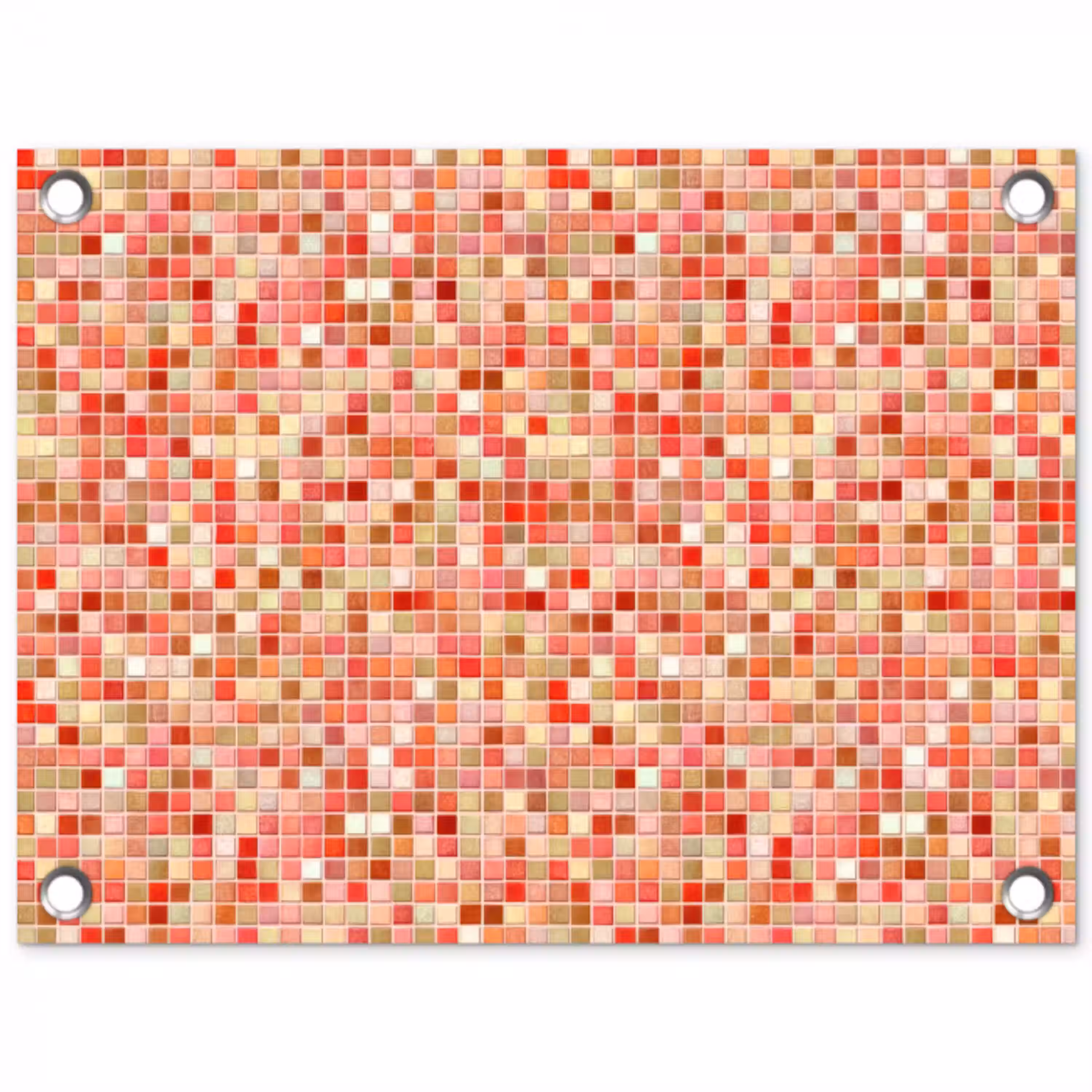 Mozaïek - Tegel - Patroon - Kleurrijk tuinposter los doek klein 239 -3d