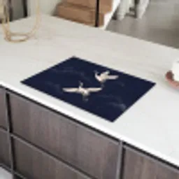 Kraanvogels - Nachthemel - Blauw Inductie beschermer vinyl 3mm klein -sfeer8